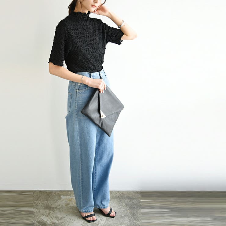 ボトルネック半袖プルオーバー トップス レディース | and it  | 詳細画像8 