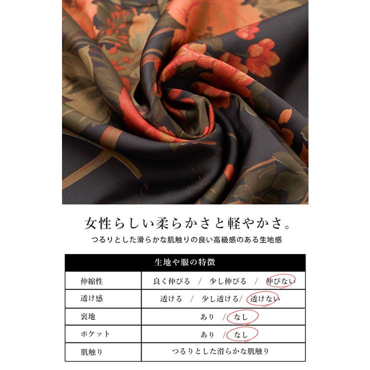 バンドカラースキッパー花柄プリントドルマンブラウス ブラウス レディース | and it  | 詳細画像11 