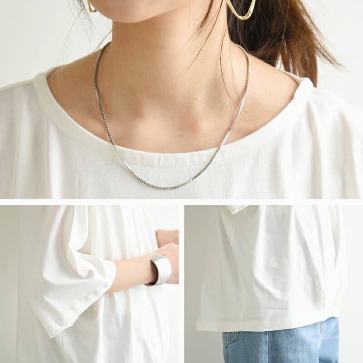 マーセライズフロントタックユルプルオーバー カットソー レディース | and it  | 詳細画像16 