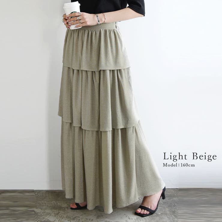 グリッター天竺ティアードスカート スカート レディース | and it  | 詳細画像6 