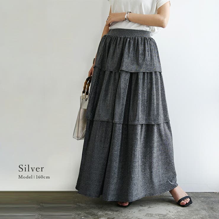 グリッター天竺ティアードスカート スカート レディース | and it  | 詳細画像8 