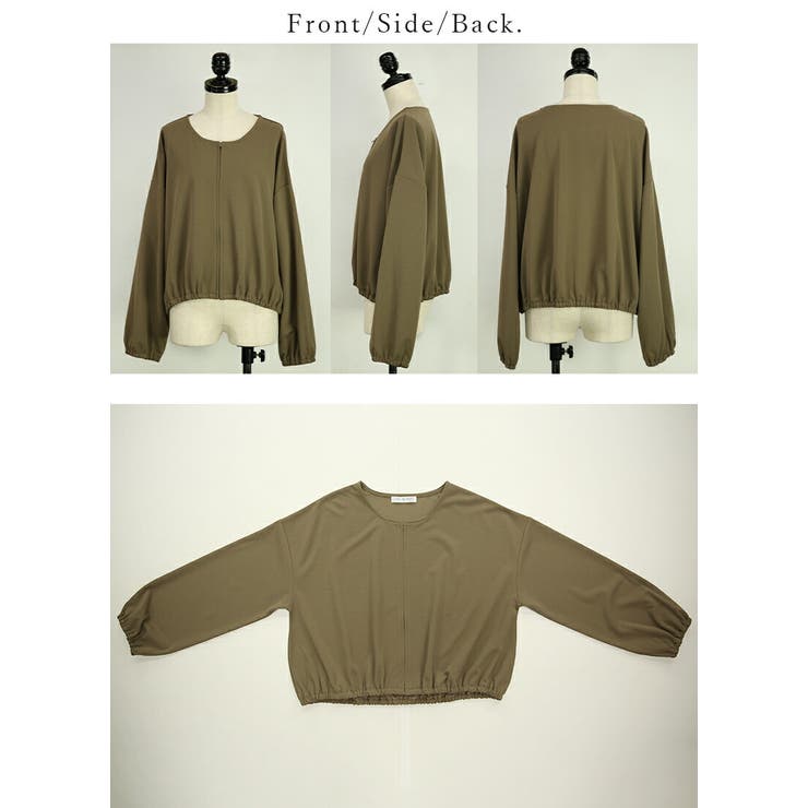 梨地クロップドカーディガン カーディガン レディース | and it  | 詳細画像19 