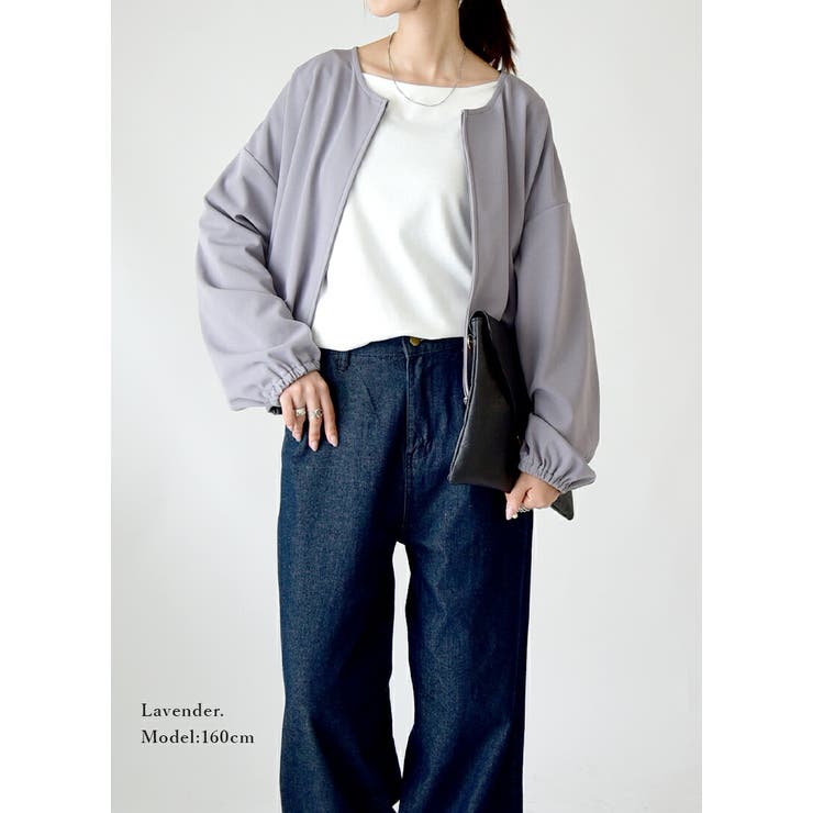 梨地クロップドカーディガン カーディガン レディース | and it  | 詳細画像8 