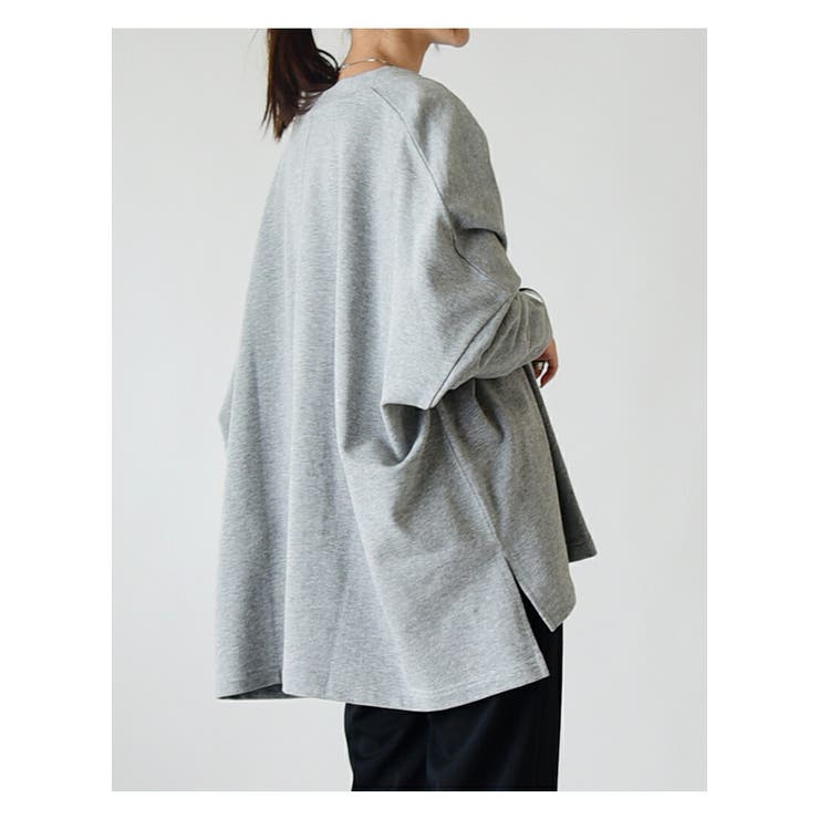 Vネックスウェットワイドカーディガン カーディガン レディーストップス | and it  | 詳細画像13 