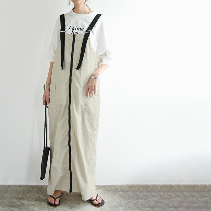 T NタフタフロントZIPジャンパースカート ジャンスカ[品番