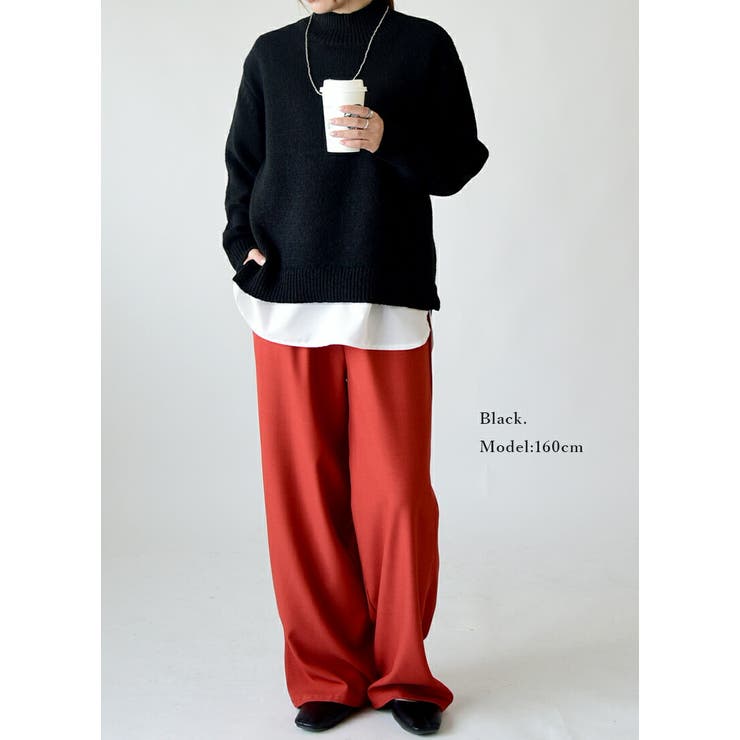 洗えるハイネックニットプルオーバー ニット レディース | and it  | 詳細画像12 