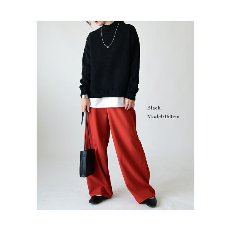 洗えるハイネックニットプルオーバー ニット レディース | and it  | 詳細画像14 