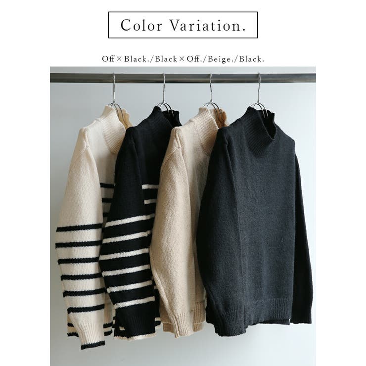 洗えるハイネックニットプルオーバー ニット レディース | and it  | 詳細画像4 