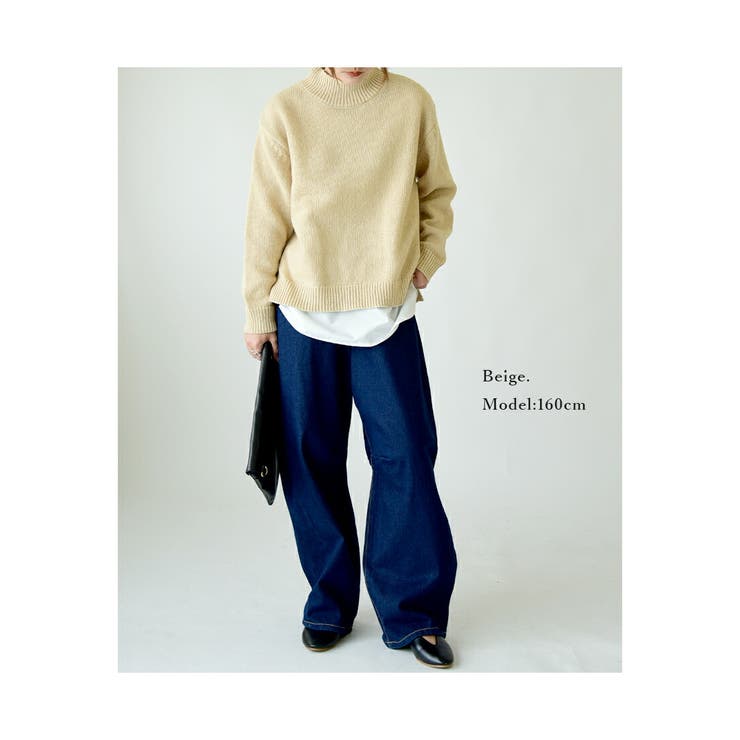 洗えるハイネックニットプルオーバー ニット レディース | and it  | 詳細画像9 