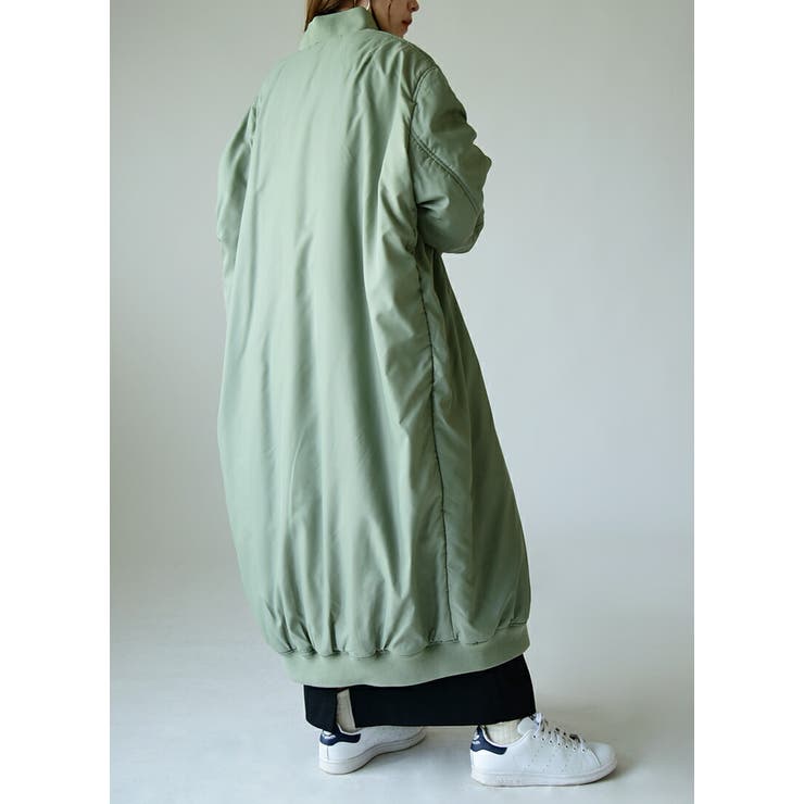 中綿裏ボアロング丈MA 1デザインコート アウター | and it  | 詳細画像14 