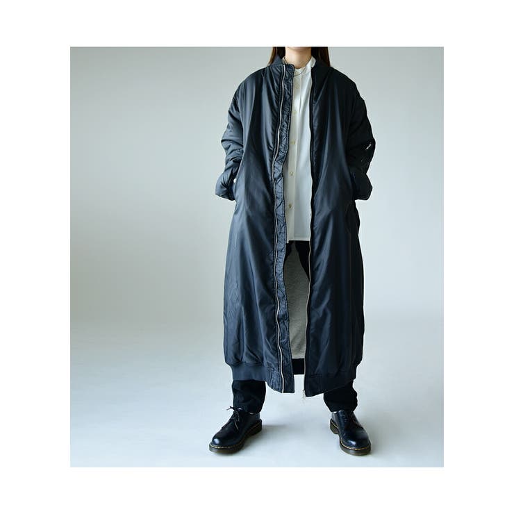 中綿裏ボアロング丈MA 1デザインコート アウター | and it  | 詳細画像7 