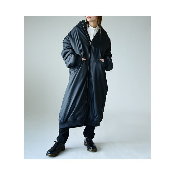 中綿裏ボアロング丈MA 1デザインコート アウター | and it  | 詳細画像10 