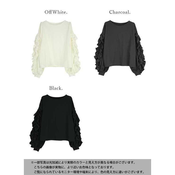 ボリュームフリルスリーブコットンカットソー カットソー レディース | and it  | 詳細画像2 