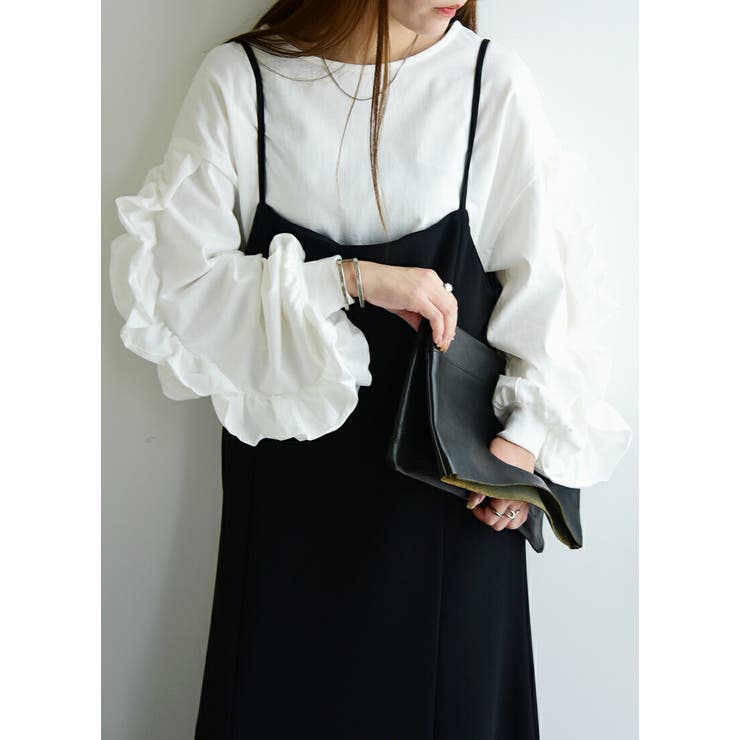 ボリュームフリルスリーブコットンカットソー カットソー レディース | and it  | 詳細画像9 