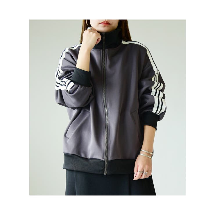オーバーサイズトラックジャケット ジャケット レディース[品番：ZX000006773]｜and it （アンドイット）のレディース ファッション通販｜SHOPLIST（ショップリスト）