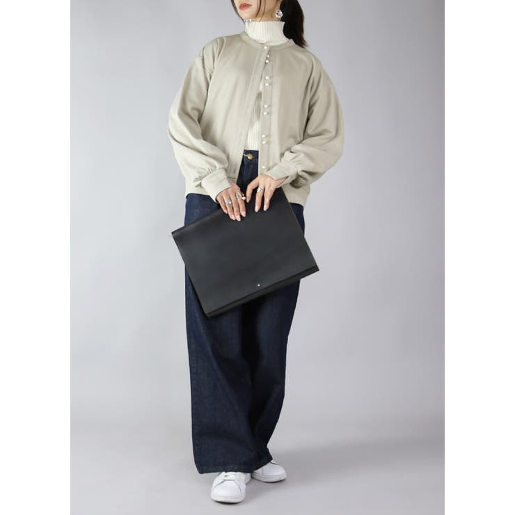 裏起毛カットカルゼパールボタンカーディガン トップス レディース | and it  | 詳細画像7 