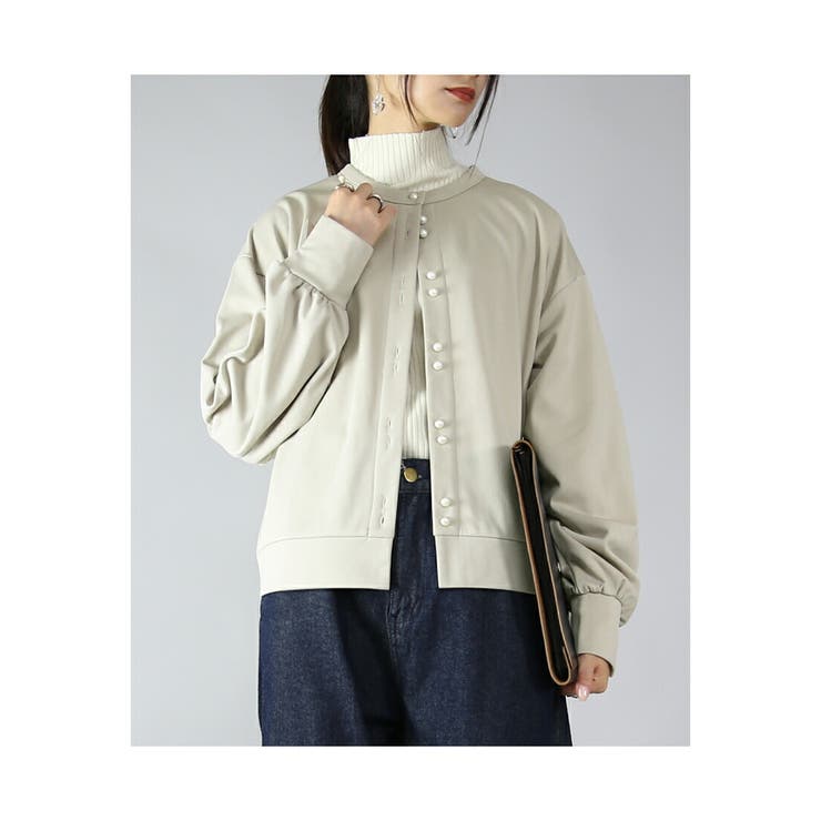 裏起毛カットカルゼパールボタンカーディガン トップス レディース | and it  | 詳細画像9 