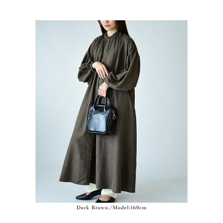 コーデュロイフリルギャザーシャツワンピース ワンピース レディース | and it  | 詳細画像12 