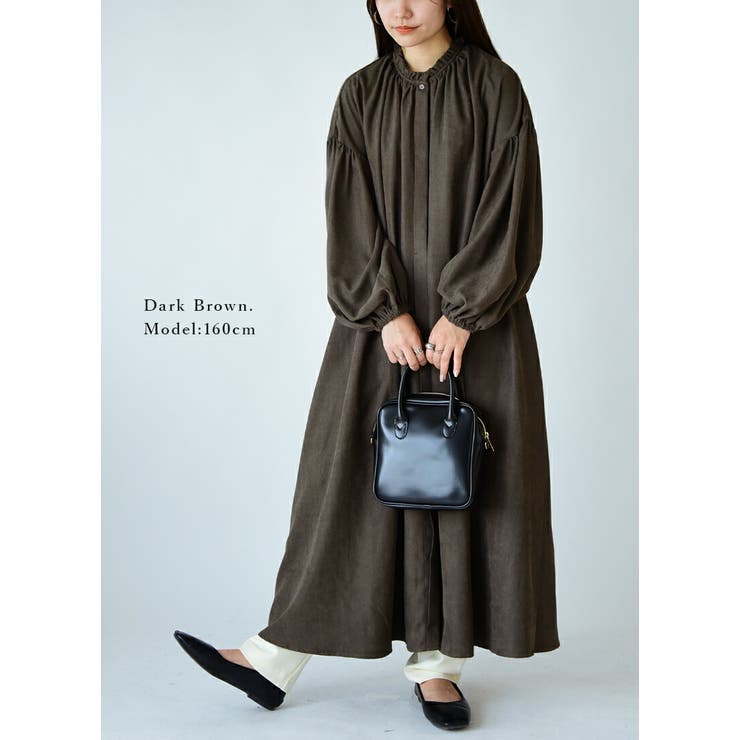 コーデュロイフリルギャザーシャツワンピース ワンピース レディース | and it  | 詳細画像13 