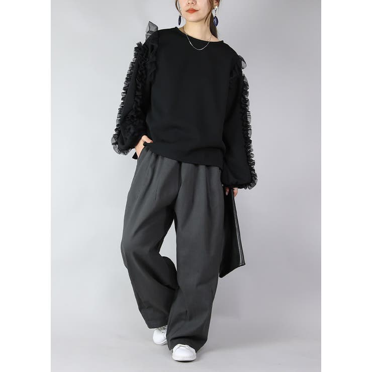 ペアスキン裏ベロアフリルプルオーバー プルオーバー レディース | and it  | 詳細画像15 