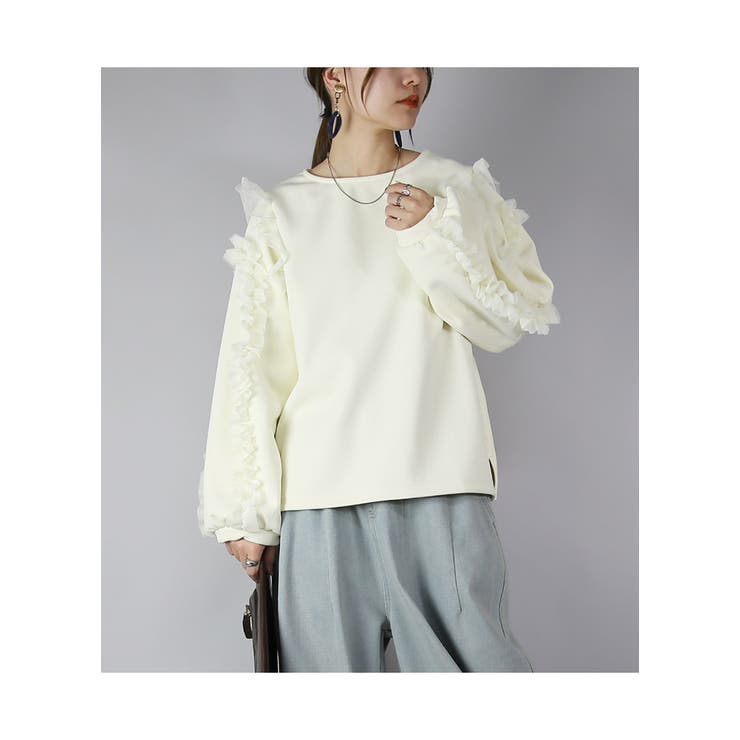 ペアスキン裏ベロアフリルプルオーバー プルオーバー レディース | and it  | 詳細画像7 