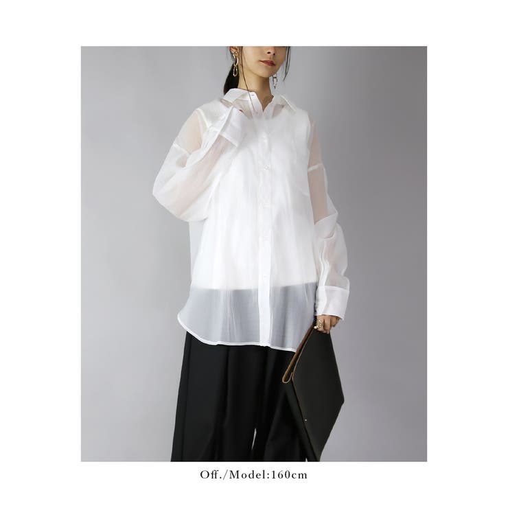 シアーオーバーシャツ シャツ レディース | and it  | 詳細画像7 