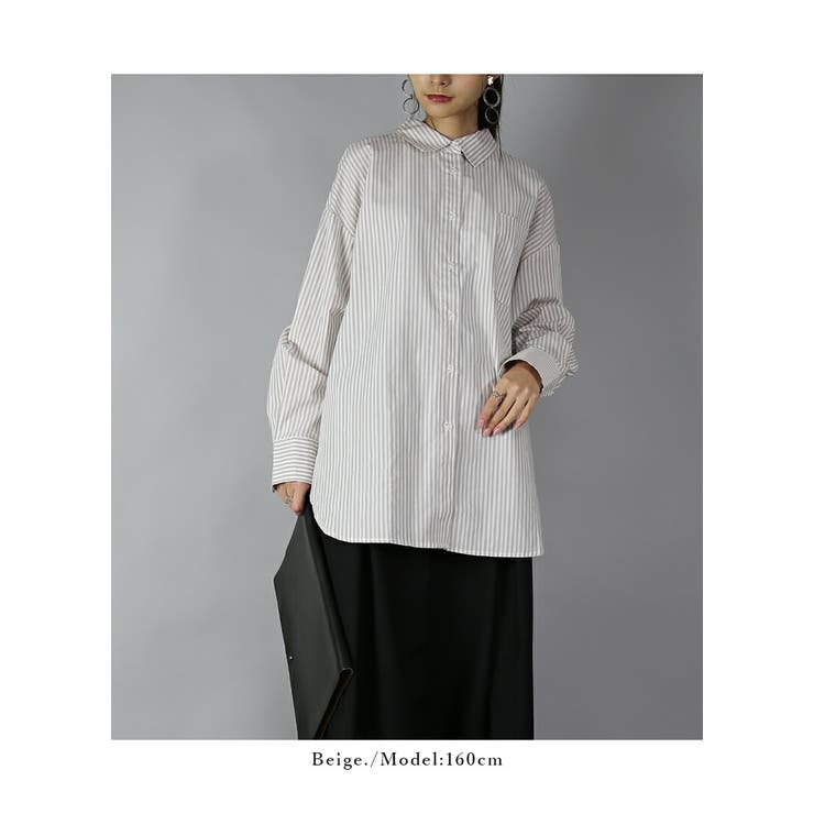 ストライプビッグシルエットシャツ シャツ レディース | and it  | 詳細画像7 