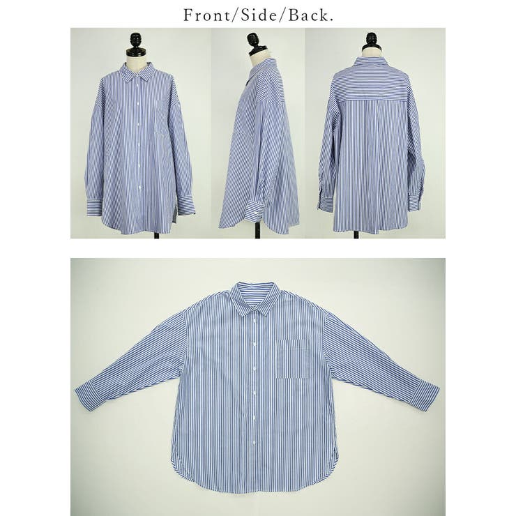 ストライプビッグシルエットシャツ シャツ レディース | and it  | 詳細画像10 