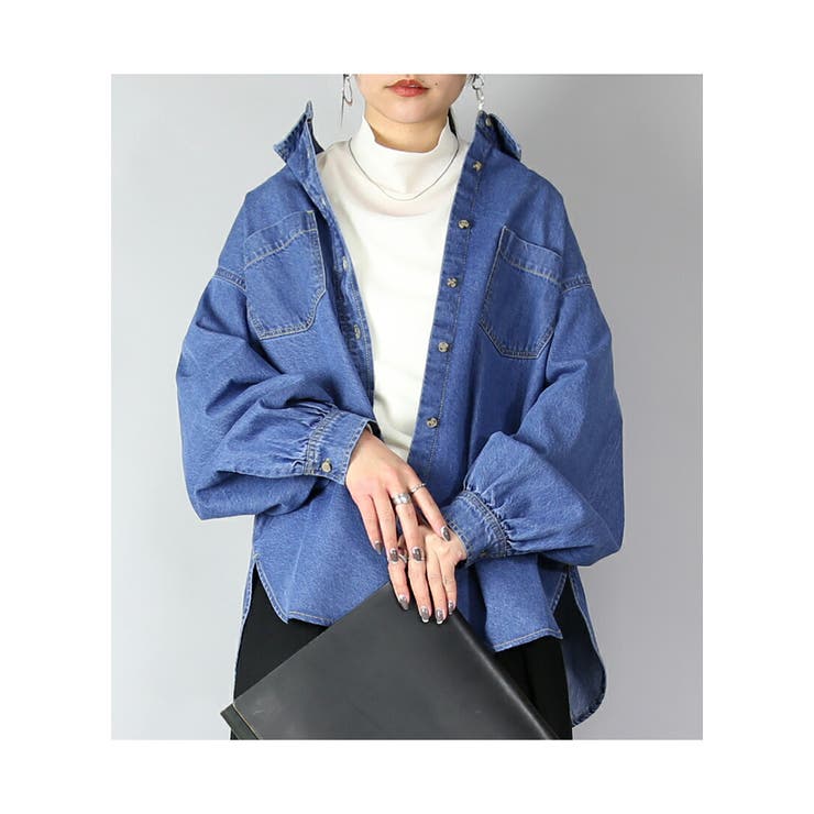 ライトオンスデニムオーバーシャツ シャツ レディース | and it  | 詳細画像9 