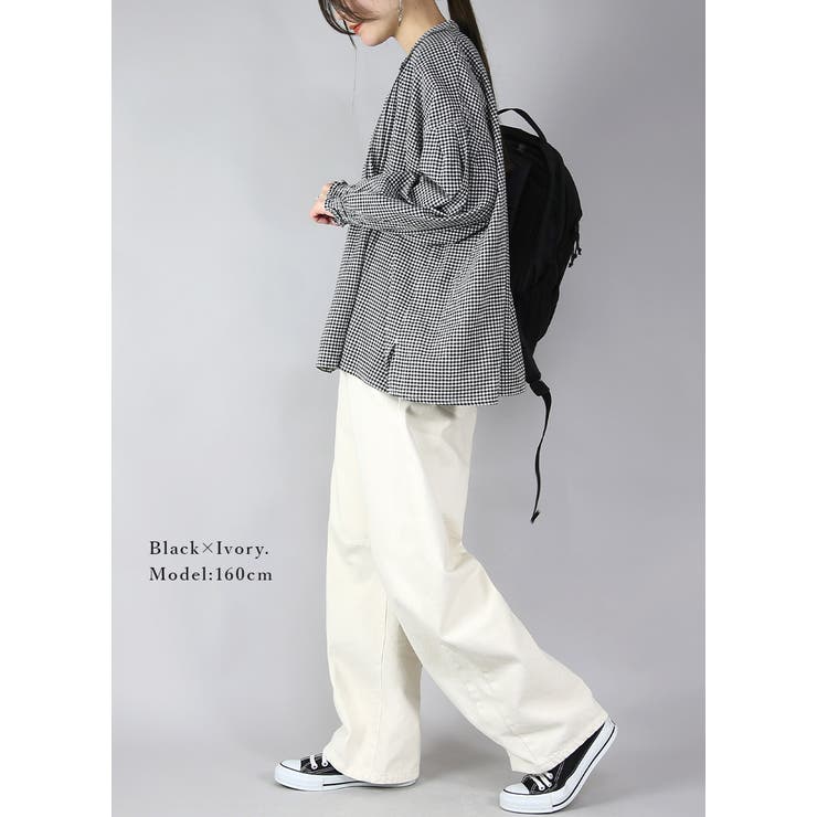 コットン長袖ピンタックブラウス シャツ ブラウス | and it  | 詳細画像7 