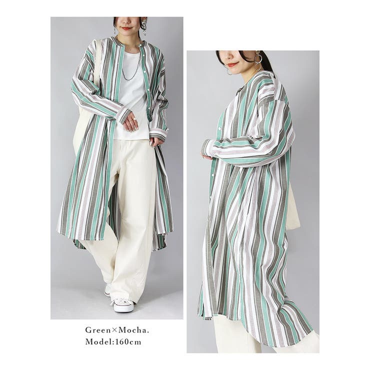 シャツワンピ レディース ポプリン前開き長袖ワンピース | and it  | 詳細画像5 