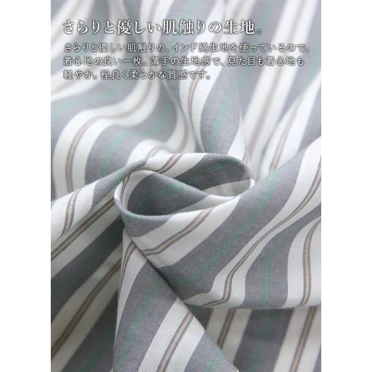 シャツワンピ レディース ポプリン前開き長袖ワンピース | and it  | 詳細画像10 