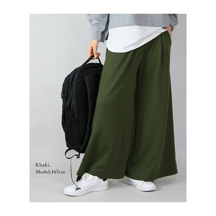 フレアスカート風裏シャギーワイドパンツ パンツ レディース | and it  | 詳細画像7 