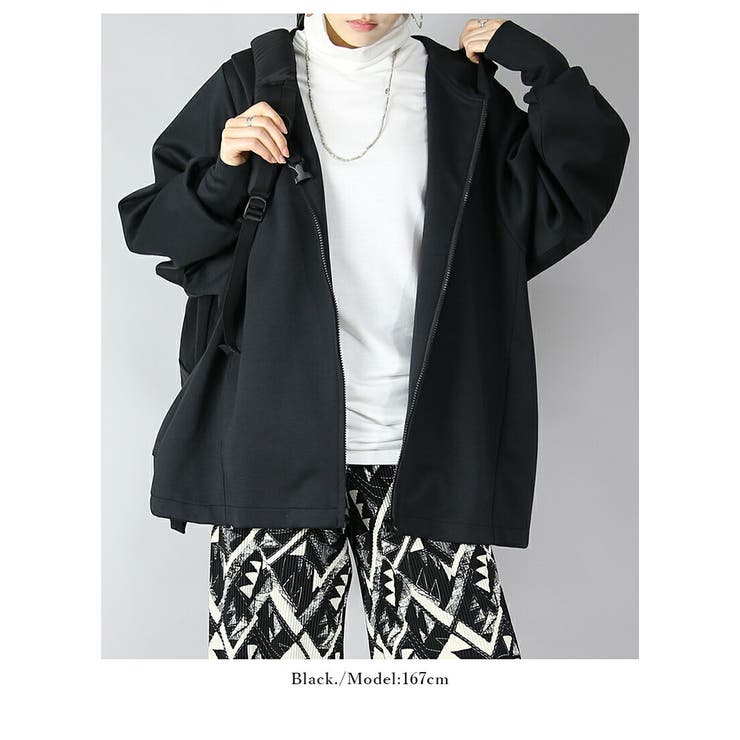 ダンボールニットゆったりこなれフルジップパーカー パーカー レディース | and it  | 詳細画像8