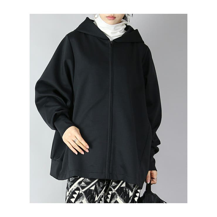 ダンボールニットゆったりこなれフルジップパーカー パーカー レディース | and it  | 詳細画像10