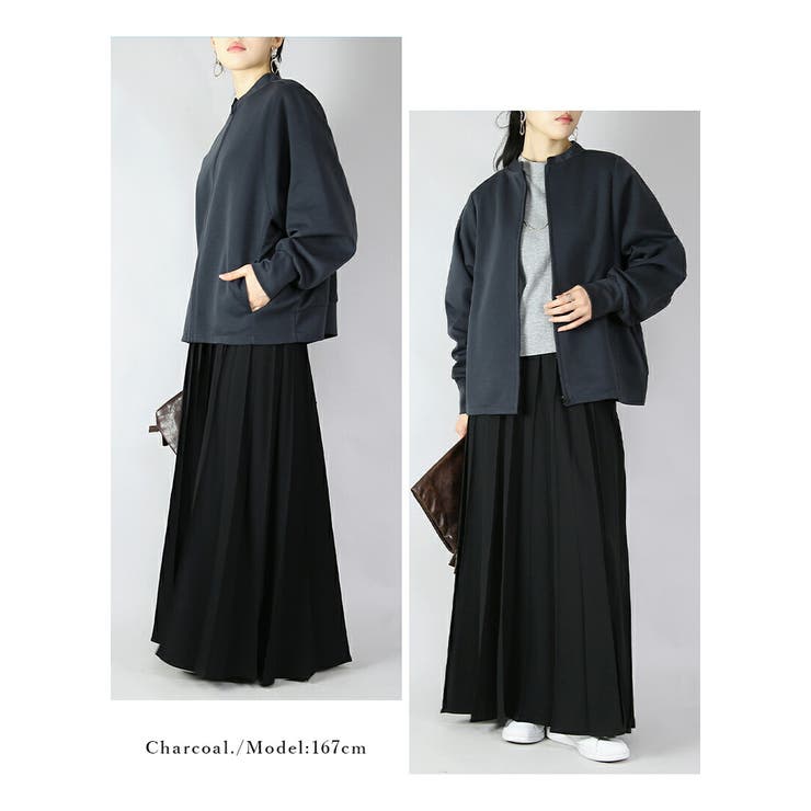 ダンボールニットゆったりこなれフルジップトップス トップス レディース | and it  | 詳細画像12 