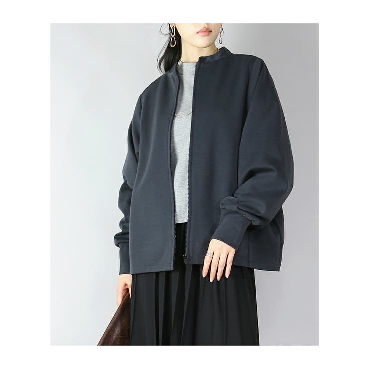 ダンボールニットゆったりこなれフルジップトップス トップス レディース | and it  | 詳細画像13 