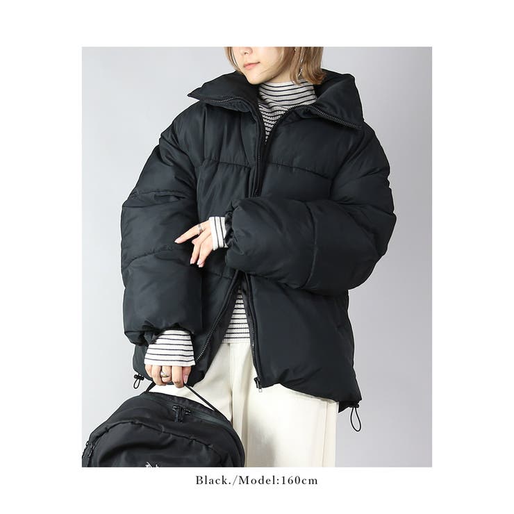 スタンドカラーフェイクダウンコート トップス レディース | and it  | 詳細画像12 