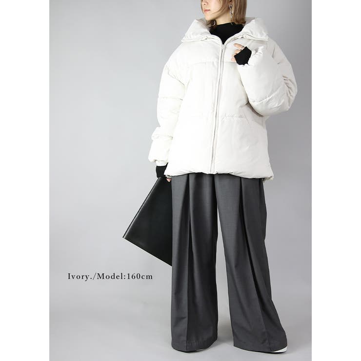 スタンドカラーフェイクダウンコート トップス レディース | and it  | 詳細画像6 