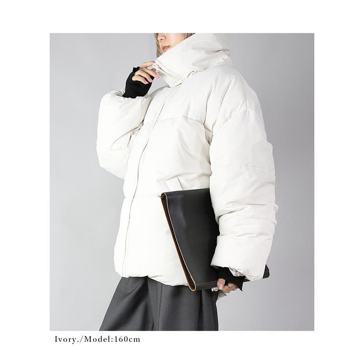 スタンドカラーフェイクダウンコート トップス レディース | and it  | 詳細画像7 