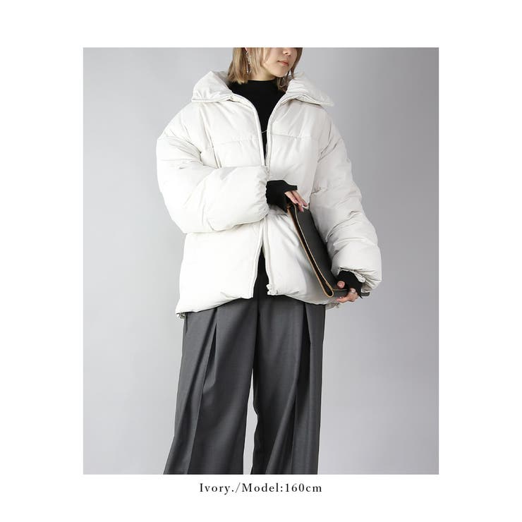 スタンドカラーフェイクダウンコート トップス レディース | and it  | 詳細画像8 