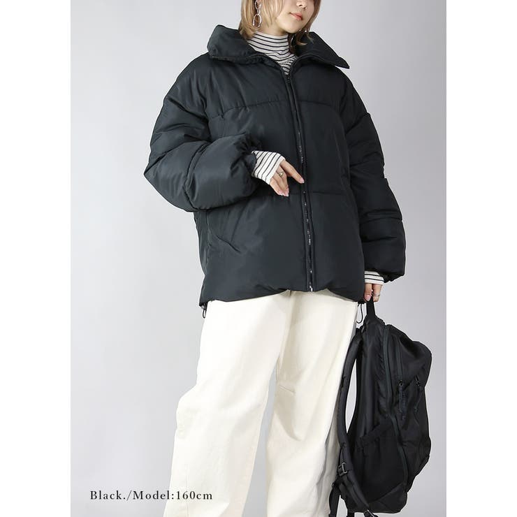 スタンドカラーフェイクダウンコート トップス レディース | and it  | 詳細画像10 