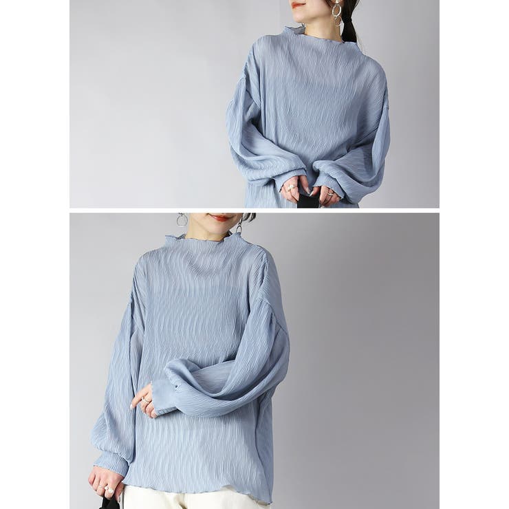 トップス レディース ボリュームスリーブシアートップス | and it  | 詳細画像7 