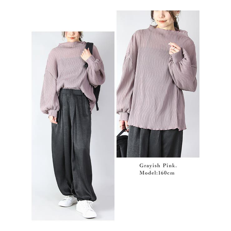 トップス レディース ボリュームスリーブシアートップス | and it  | 詳細画像9 