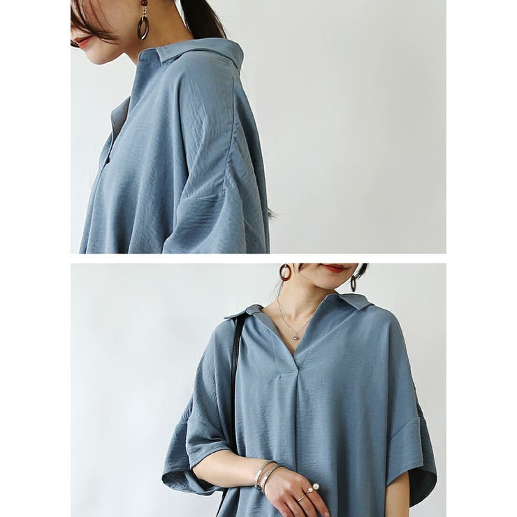 ワイドスキッパーブラウス ブラウス レディース | and it  | 詳細画像12 