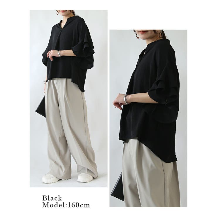 ラッフルスリーブブラウス ブラウス レディース | and it  | 詳細画像7 