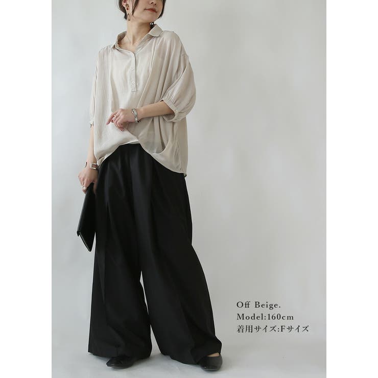 シアースラブ裾タックブラウス ブラウス レディース | and it  | 詳細画像8 