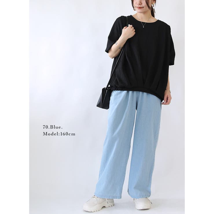 コットンデニムワイドパンツ パンツ レディース | and it  | 詳細画像6 