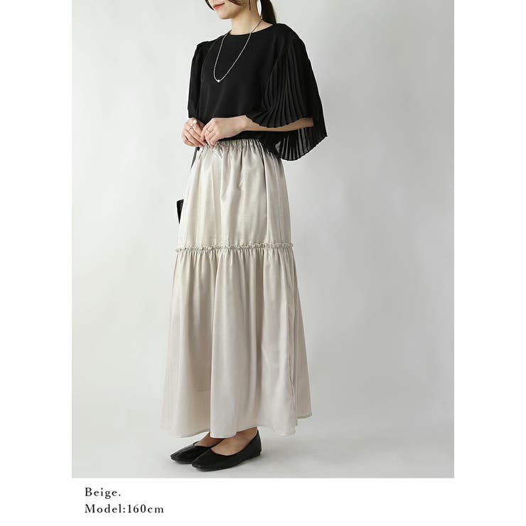 箔プリントフレアスカート スカート レディース | and it  | 詳細画像8 