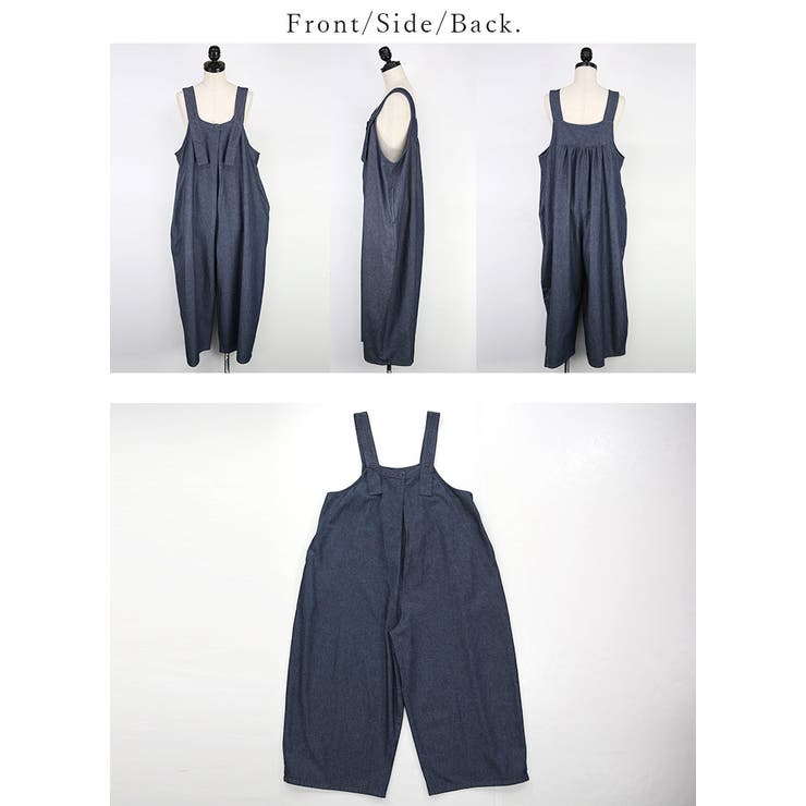 サロペット レディース フロントタックデニムサロペット | and it  | 詳細画像12 